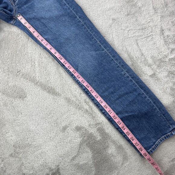 Ayr Jeans Womens 26 Blue The LaLa Made In LA Straight Leg Medium Wash USA Denim - Picture 8 of 16